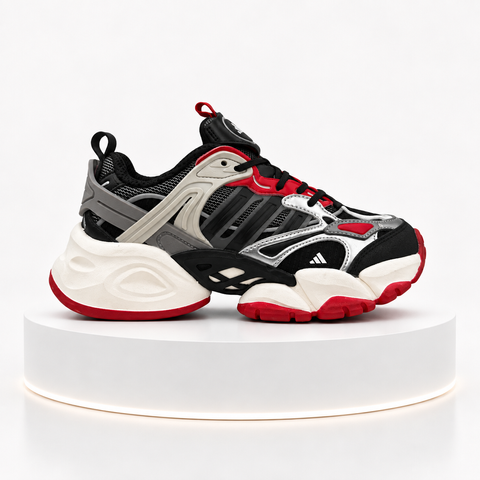 Жіночі кросівки Adidas Vento XLG чорні з червоним та білим AD-005-10 фото