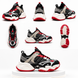 Женские кроссовки Adidas Vento XLG черные с красным и белым AD-005-10 фото 2
