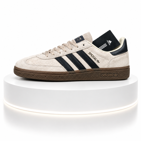 Чоловічі кросівки Adidas Handball Spezial світло-сірі з чорним AD-163-2-41 фото
