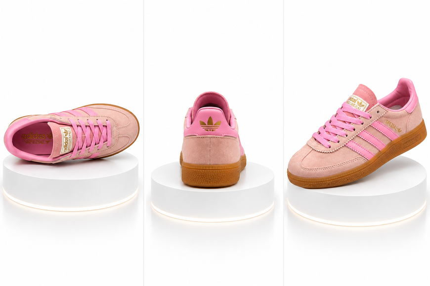 Жіночі кросівки Adidas Spezial рожеві AD-043-4 фото